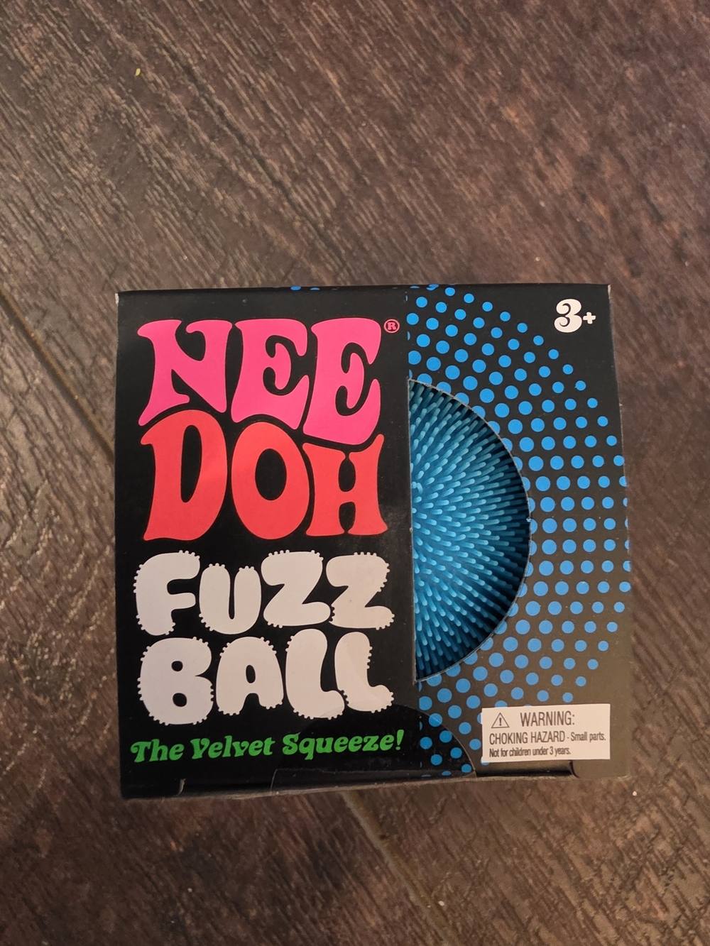 NeeDoh Fuzz Ball Blue Schylling NEW Sealed Velvet Sensory Squishy Fidget
